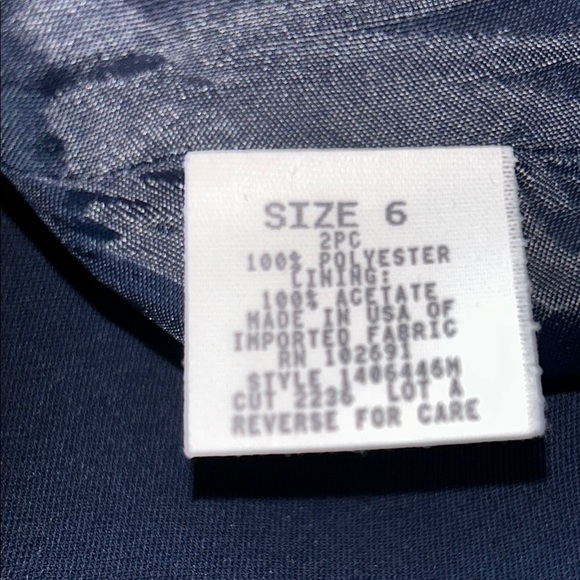 Donna Ricco Midnight Blue Sleeveless Ensemble - Picture 9 of 16